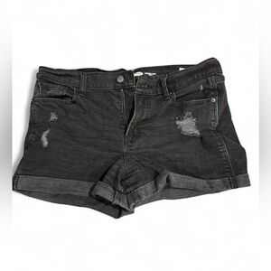 Old Navy Black Distressed Jean Shorts